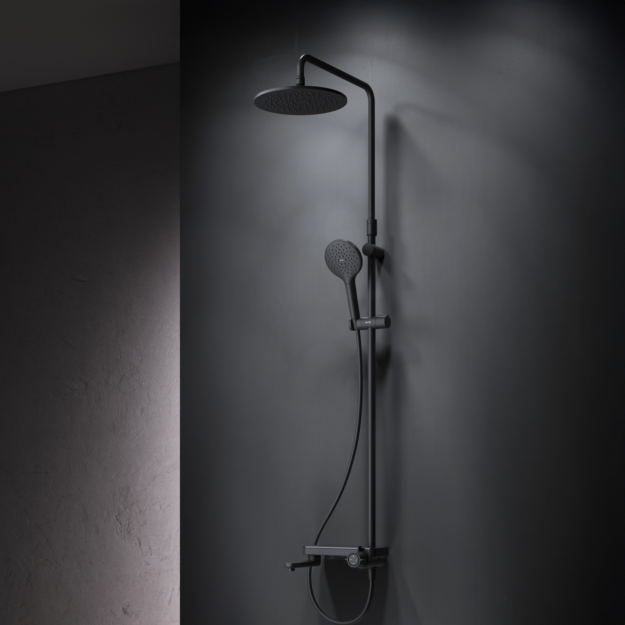 <p>Тотальный дизайн в действии: все детали душевой системы – от пропорций ручного и верхнего душей до рисунка расположения форсунок на лейках. <br>Премиальные размеры и продуманные детали: увеличенный диаметр душевых леек (верхний душ 220 мм и ручной душ 120 мм) позволит ощутить преимущества тропического душа, тогда как увеличенная длина шланга 1750 мм обеспечит свободу движений во время принятия душа.</p>